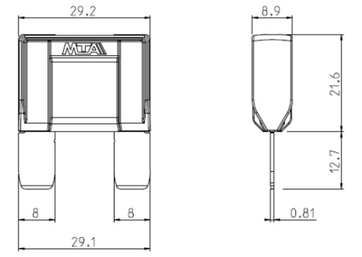 MAXI MAXIVAL MTA 80A ПЛАСТИННЫЙ ПРЕДОХРАНИТЕЛЬ