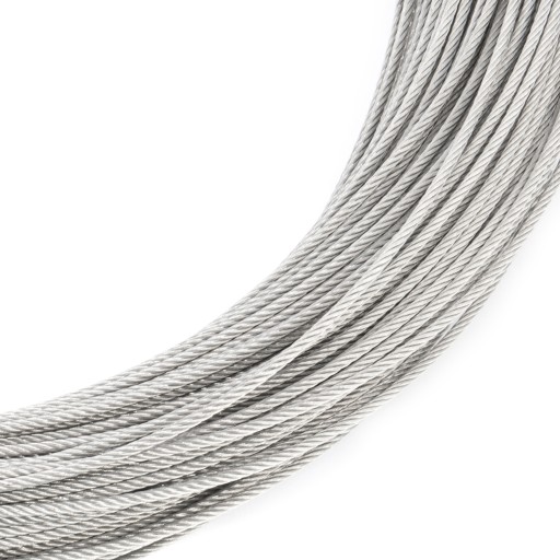 Lina linka stalowa NIERDZEWNA INOX Kwasoodporna splot 7x19 2mm 5m