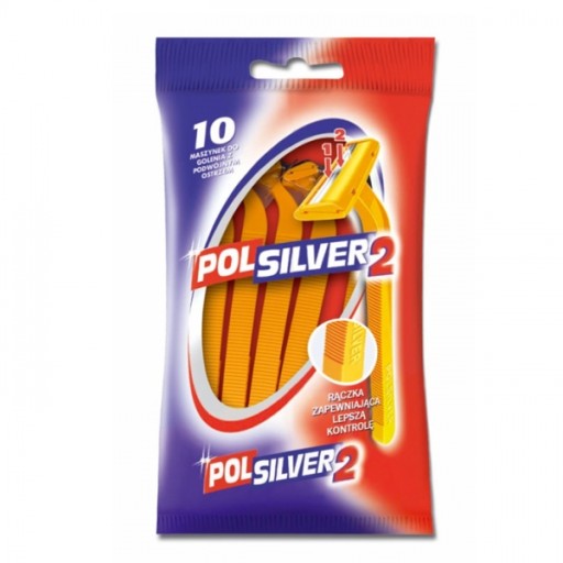 POLSILVER, бритвы одноразовые, 10 шт.