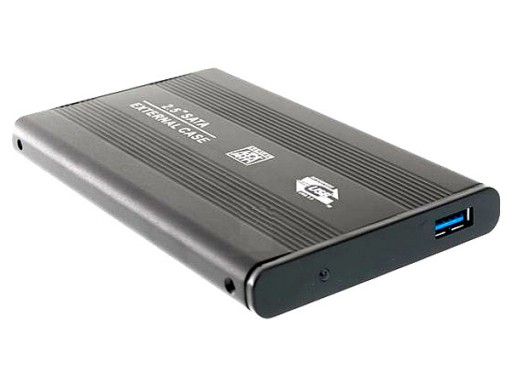 Корпус для накопителя USB 3.0 SATA ALU 2,5 дюйма + чехол + кабель