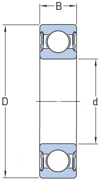 6207 ZZC3 FAG Шарикоподшипник 35x72x17