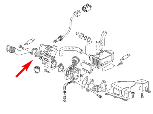 Заглушка EGR VW Audi 2.7 3.0 V6 TDI BNG BUG АКПП