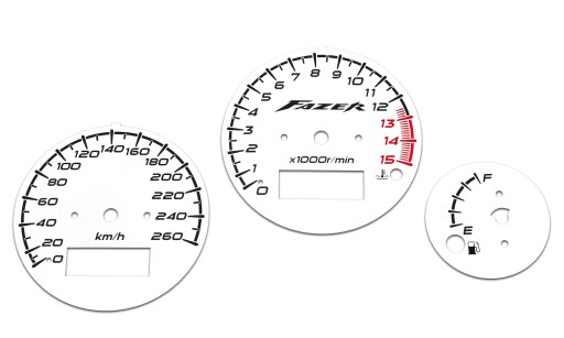 Yamaha FZS 600 Fazer 2001-03 Циферблаты БЕЛЫЕ