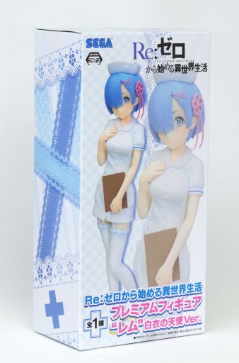 АНИМЕ ФИГУРА Re Zero Rem Nurse White SEGA