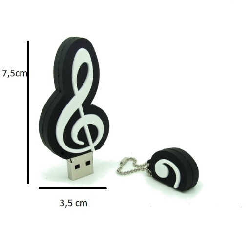 PENDRIVE KLUCZ WIOLINOWY MUZYKA NUTA 32 GB 3.0 USB