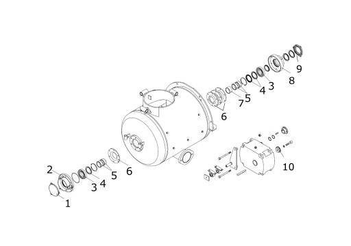 Подшипник вала танка Putzmeister M743 BR450