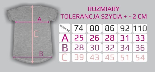 TUNIKA KOSZULKA Z TWOIM NADRUKIEM IMIĘ JAKOŚĆ! 92