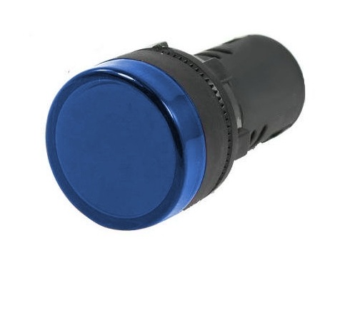 KONTROLKA LED 12V DC / AC 28mm NIEBIESKA FV (2445)