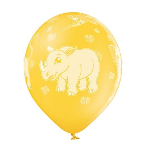 Balony Belbal zwierzęta zoo lew słoń tukan małpa 6szt.