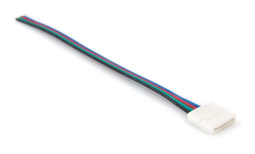 ZŁĄCZKA Z KLIPSEM DO TAŚM LED RGBW + PRZEWÓD 5 PIN