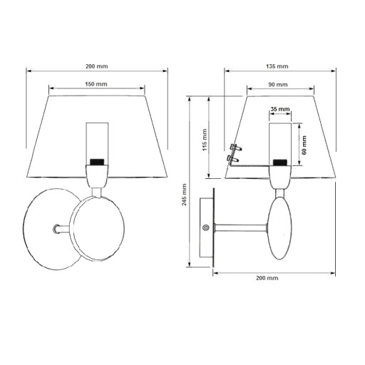 LAMPA DO LAZIENKI SYPIALNI NEPTUNE SANNELI DESIGN