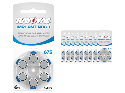 Батарейки Rayovac 60шт Implant PRO+ 675 (Cochlear)