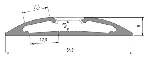 PROFIL ALUMINIOWY RETO CZARNY 2M DO TAŚM LED