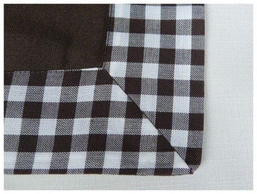 Szarfa serweta bieżnik 40x170 brązowy lamówka
