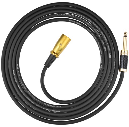 Kabel przewód 6,3 Jack mono - XLR męski Klotz 3m