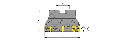 ФРЕЗЕРНАЯ ГОЛОВКА VRF90 AP10 D63 d22 Z08 APKT 1003