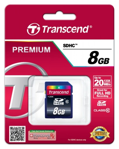 Карта памяти TRANSCEND 8 ГБ SD SDHC КЛАСС 10