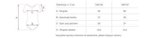 STRÓJ Z KRÓTKIM RĘKAWKIEM DO TAŃCA X1 GBO 146/152