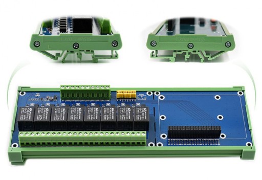 Модуль с 8 реле для DIN-рейки Raspberry Pi