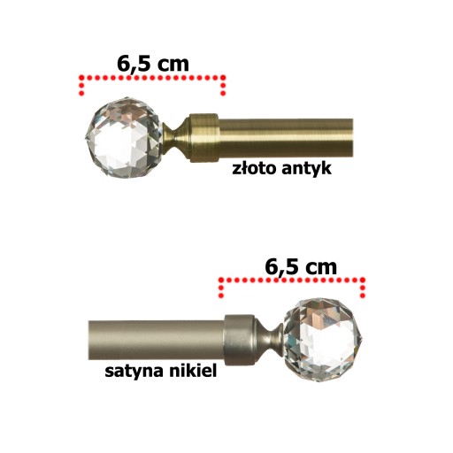 KARNISZ METALOWY Z1914 PODWÓJNY 19+19 mm / 150 cm