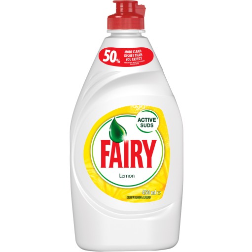 FAIRY PŁYN DO MYCIA NACZYŃ CYTRYNOWY LEMON Z AKTYWNĄ PIANĄ WYDAJNY 450 ML