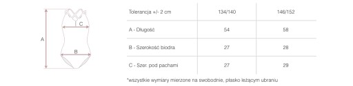 БАЛЕТНОЕ БОДИ ДЛЯ ГИМНАСТИКИ BALLET X2 DC 146/152