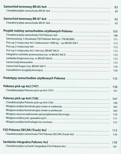 SAMOCHODY TERENOWE FSO PROTOTYPY BADANIA DOKUMENTY