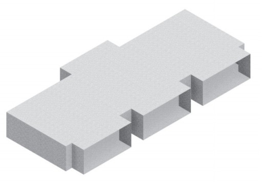 Skrzynka rozdzielcza prostokątna 200x90/3x150x50