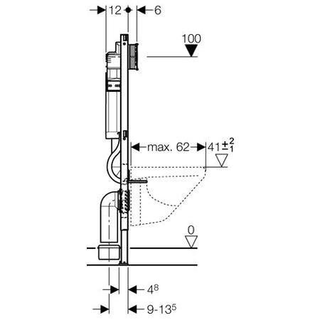 РАМКА GEBERIT UP320 + УНИТАЗ ROCA GAP + БЕЗ ПАНЕЛЬ