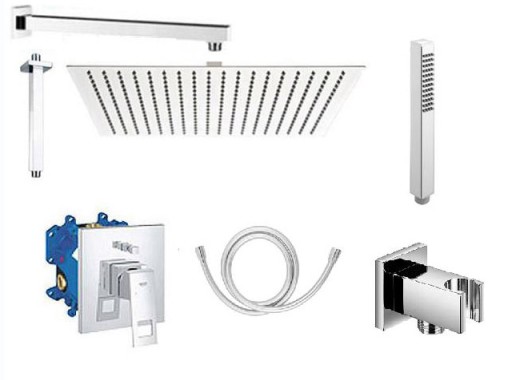 Grohe Eurocube - Komplet Prysznicowy Podtynkowy, Chrom, 25238000