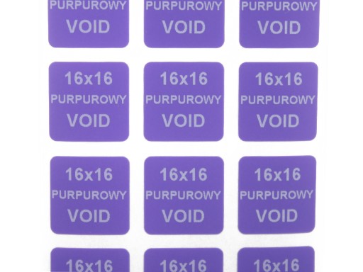 НАКЛЕЙКА ПЕЧАТЬ 16х16 ФИОЛЕТОВАЯ VOID 250 ШТ.