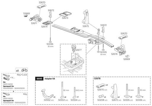 ЗАПЧАСТИ THULE ДЛЯ БАГАЖНИКА 598