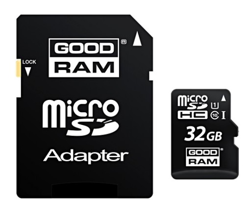 Карта памяти GOODRAM MicroSD 32 ГБ + адаптер класса 10