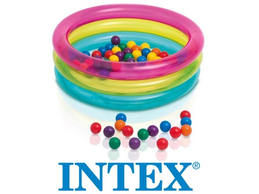 Надувной манеж, бассейн + мячи 86 см INTEX 48674