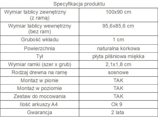 Пробковая доска 100х90 см. 90х100, отличное качество!