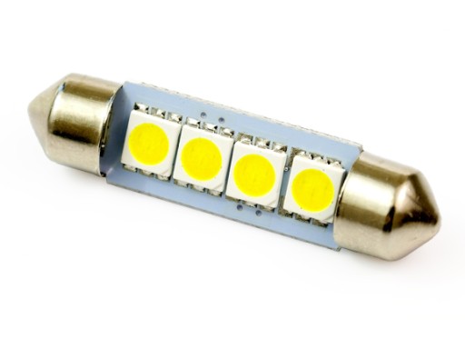 4 светодиода C5W C10W лампа SMD 5050, трубка 39 мм