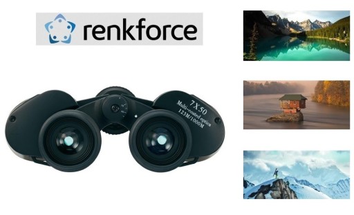 Бинокль Renkforce 7x 50 мм, рубиновое покрытие