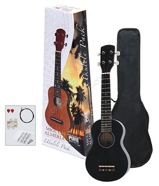 MIGUEL ALMERIA ukulele sopranowe ZESTAW czarny