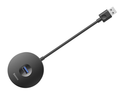 Концентратор 4 в 1 USB на USB 3.0 + 3 порта USB 2.0 Baseus 15 см (черный)