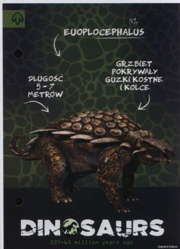 Wkład do segregatora Derform Dinozaur (wa6DN)