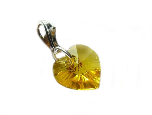 charms srebro SERCE Swarovski SUNFLOWER zawieszka