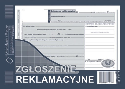 Druk MiP Zgłoszenie reklamacyjne 601-3 137585