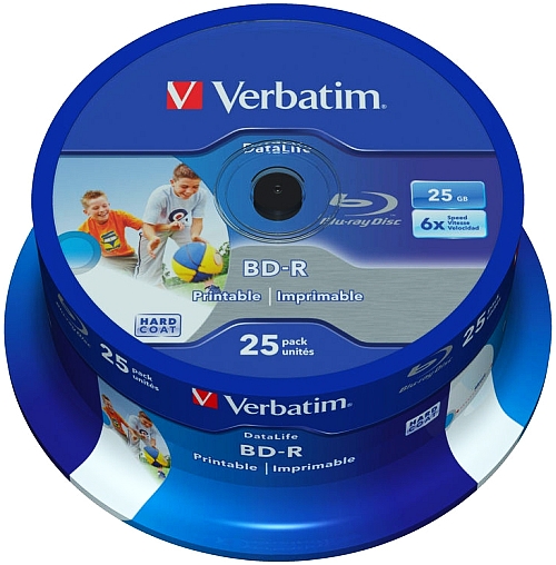 Verbatim BD-R Blu-Ray 25GB do Druku Cake10 Nie LTH