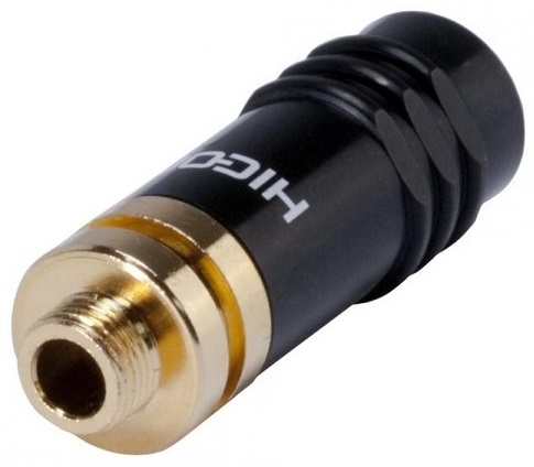 HICON gniazdo stereo mini jack 3,5mm z GWINTEM