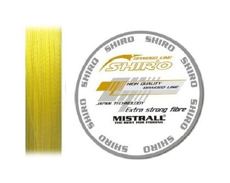 PLECIONKA MISTRALL SHIRO 0,13 mm / 200m ŻÓŁTA FLUO