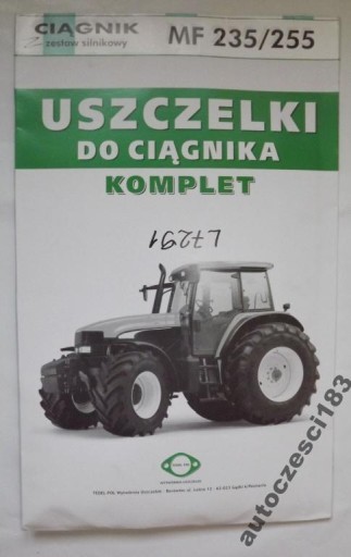 Zestaw komplet uszczelki silnika silnik MF 255 235