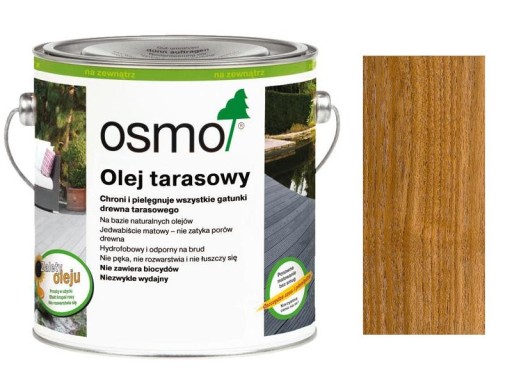 Osmo 007 Olej Tarasowy BEZBARWNY TEAK - 0,75 L