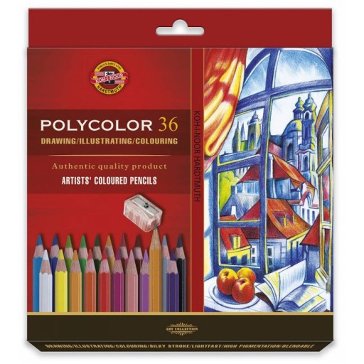 Koh i noor Polycolor Kredki 36kol+2 ołówki karton