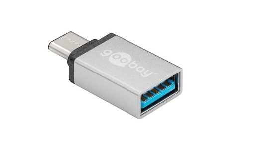 Przejściówka, Adapter USB-C 3.1 - USB 3.0 srebrna