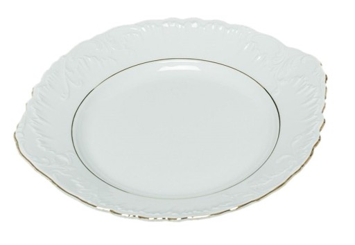 ĆMIELÓW ROCOCO 3604 TALERZ DO CIASTA 29 CM ZŁOTA LINIA